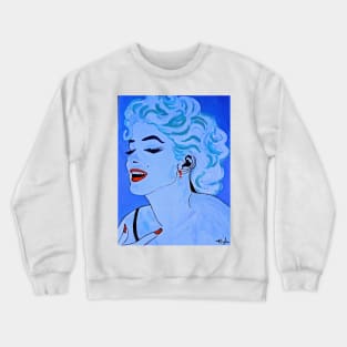 Marilyn: Some Like it Hot in Blue Pop Crewneck Sweatshirt